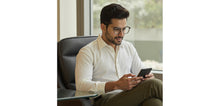 Load image into Gallery viewer, Clear Grey Square Full Rim Unisex Clip-on Eyeglasses by Lenskart Air-228887