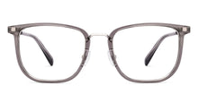 Load image into Gallery viewer, Clear Grey Square Full Rim Unisex Clip-on Eyeglasses by Lenskart Air-228887