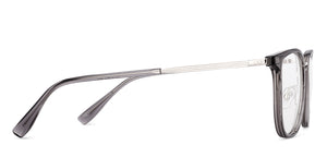 Clear Grey Square Full Rim Unisex Clip-on Eyeglasses by Lenskart Air-228887