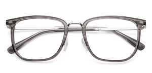 Clear Grey Square Full Rim Unisex Clip-on Eyeglasses by Lenskart Air-228887