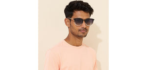 Clear Grey Square Full Rim Unisex Clip-on Eyeglasses by Lenskart Air-228889