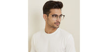 Load image into Gallery viewer, Clear Grey Square Full Rim Unisex Clip-on Eyeglasses by Lenskart Air-228889