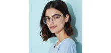Load image into Gallery viewer, Clear Grey Square Full Rim Unisex Clip-on Eyeglasses by Lenskart Air-228889