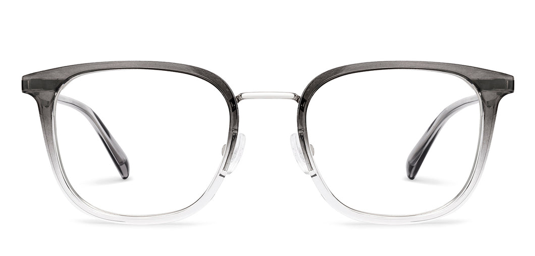 Clear Grey Square Full Rim Unisex Clip-on Eyeglasses by Lenskart Air-228889