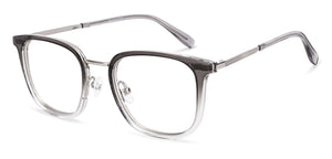 Clear Grey Square Full Rim Unisex Clip-on Eyeglasses by Lenskart Air-228889