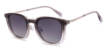 Load image into Gallery viewer, Clear Grey Square Full Rim Unisex Clip-on Eyeglasses by Lenskart Air-228889