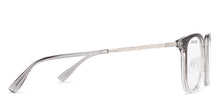 Load image into Gallery viewer, Clear Grey Square Full Rim Unisex Clip-on Eyeglasses by Lenskart Air-228889