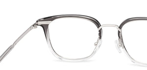 Clear Grey Square Full Rim Unisex Clip-on Eyeglasses by Lenskart Air-228889