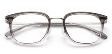 Load image into Gallery viewer, Clear Grey Square Full Rim Unisex Clip-on Eyeglasses by Lenskart Air-228889