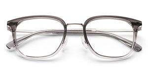 Clear Grey Square Full Rim Unisex Clip-on Eyeglasses by Lenskart Air-228889