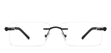Load image into Gallery viewer, Black Rectangle Rimless Unisex Eyeglasses by Lenskart Air-229481