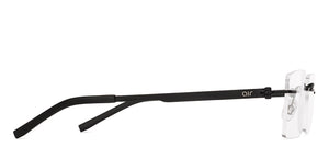 Black Rectangle Rimless Unisex Eyeglasses by Lenskart Air-229481