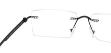 Load image into Gallery viewer, Black Rectangle Rimless Unisex Eyeglasses by Lenskart Air-229481