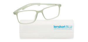 Green Rectangle Full Rim Unisex Eyeglasses by Lenskart BLU Screen Glasses-210080
