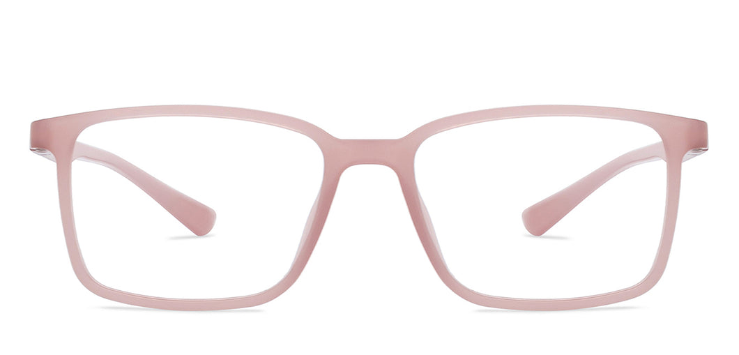 Pink Rectangle Full Rim Unisex Eyeglasses by Lenskart BLU Screen Glasses-210082