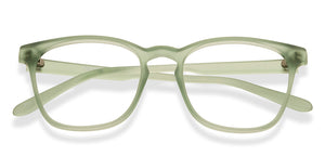 Green Geometric Full Rim Kids Eyeglasses by Hooper Screen Glasses-216582