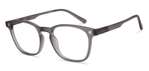 Matte Light Grey Wayfarer Full Rim Unisex Eyeglasses by Lenskart Hustlr-227534