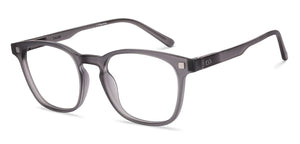 Matte Light Grey Wayfarer Full Rim Unisex Eyeglasses by Lenskart Hustlr-227534