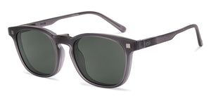 Matte Light Grey Wayfarer Full Rim Unisex Eyeglasses by Lenskart Hustlr-227534