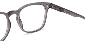 Matte Light Grey Wayfarer Full Rim Unisex Eyeglasses by Lenskart Hustlr-227534