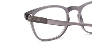 Matte Light Grey Wayfarer Full Rim Unisex Eyeglasses by Lenskart Hustlr-227534