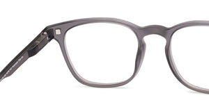 Matte Light Grey Wayfarer Full Rim Unisex Eyeglasses by Lenskart Hustlr-227534