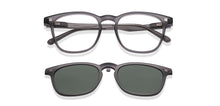Load image into Gallery viewer, Matte Light Grey Wayfarer Full Rim Unisex Eyeglasses by Lenskart Hustlr-227534