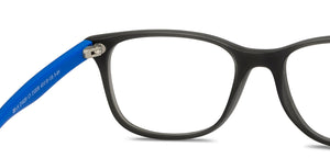 Black Rectangle Full Rim Kids Eyeglasses by Hooper Screen Glasses-212038
