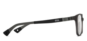 Grey Rectangle Full Rim Kids Eyeglasses by Hooper Screen Glasses-212042