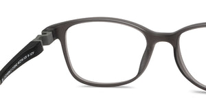 Grey Rectangle Full Rim Kids Eyeglasses by Hooper Screen Glasses-212042