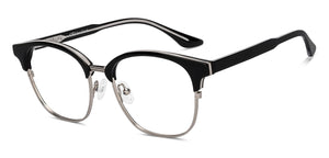Black Square Full Rim Unisex Eyeglasses by Lenskart-217407