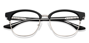 Black Square Full Rim Unisex Eyeglasses by Lenskart-217407