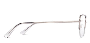 Silver Cat Eye Half Rim Women Eyeglasses by Lenskart-219919