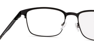 Black Rectangle Full Rim Men Eyeglasses by Lenskart-223059