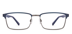 Blue Rectangle Full Rim Men Eyeglasses by Lenskart-223071