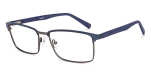 Blue Rectangle Full Rim Men Eyeglasses by Lenskart-223071