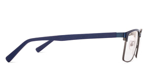 Blue Rectangle Full Rim Men Eyeglasses by Lenskart-223071