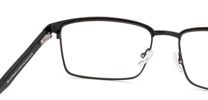 Black Rectangle Full Rim Men Eyeglasses by Lenskart-223072
