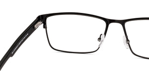 Black Rectangle Full Rim Men Eyeglasses by Lenskart-223073