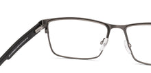 Load image into Gallery viewer, Gunmetal Rectangle Full Rim Men Eyeglasses by Lenskart-223074
