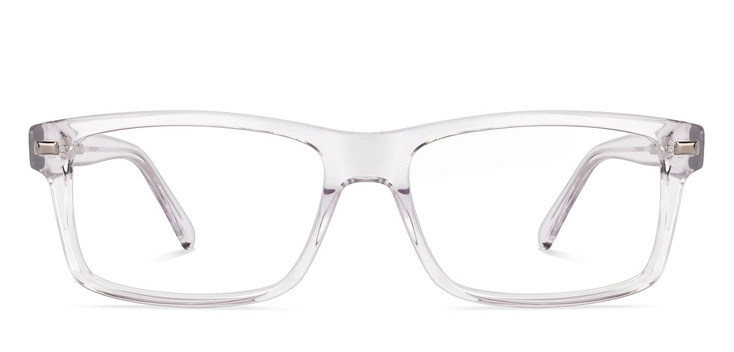 Transparent Rectangle Full Rim Men Eyeglasses by Lenskart-223078