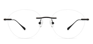 Black Round Rimless Unisex Eyeglasses by Lenskart-223177