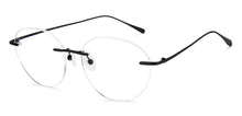 Load image into Gallery viewer, Black Round Rimless Unisex Eyeglasses by Lenskart-223177
