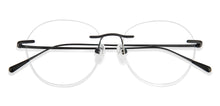 Load image into Gallery viewer, Black Round Rimless Unisex Eyeglasses by Lenskart-223177
