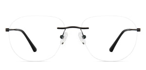 Black Square Rimless Unisex Eyeglasses by Lenskart-223179