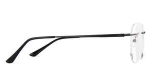 Black Square Rimless Unisex Eyeglasses by Lenskart-223179