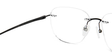 Load image into Gallery viewer, Black Square Rimless Unisex Eyeglasses by Lenskart-223179