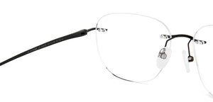 Black Square Rimless Unisex Eyeglasses by Lenskart-223179