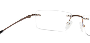 Gold Rectangle Rimless Unisex Eyeglasses by Lenskart-223184