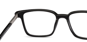 Black Rectangle Full Rim Unisex Eyeglasses by Lenskart-225819